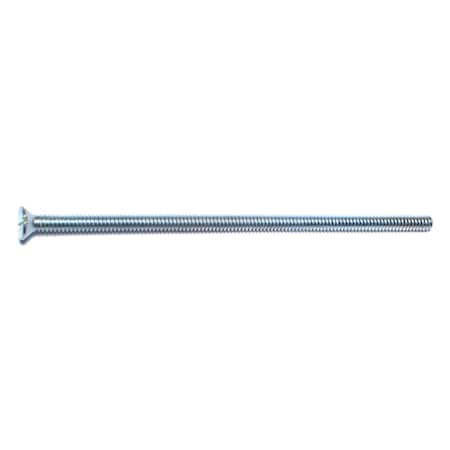 #6-32 X 3-1/2 In Slotted Flat Machine Screw, Zinc Plated Steel, 15 PK